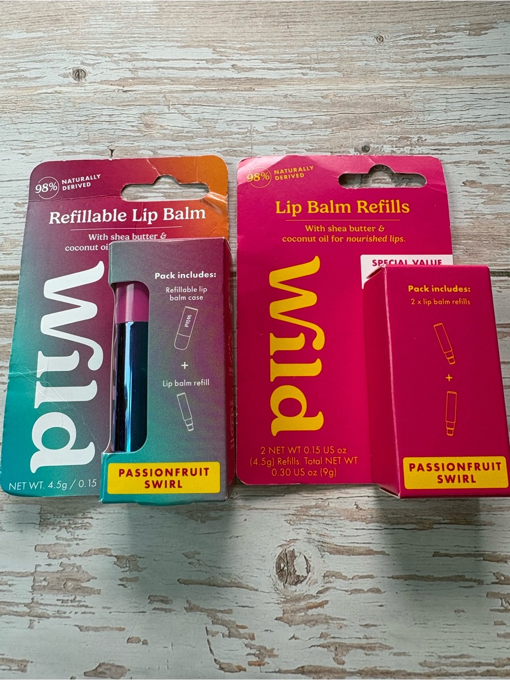 Wild Refillable Lip Balm - Passionfruit Swirl